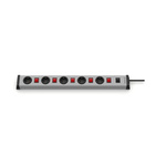 Type F - German Schuko 5 Gang Power Distribution Unit, 1.5m Cable, 16A, 250 V