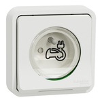 Schneider Electric Grey, White 1 Gang EV Charging Socket, 2 Poles, 16A, French 2P, Indoor, Outdoor Use