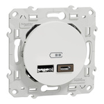 White USB Socket, 2.4A