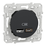 Anthracite USB Socket, 2.4A