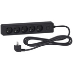 French 2P 5 Gang Trailing Socket, 3m Cable, 16A, 250 V