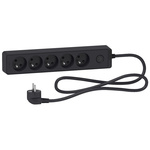 French 2P 5 Gang Trailing Socket, 1.5m Cable, 16A, 250 V