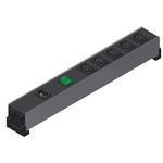 IEC C13 4 Gang Power Distribution Unit, 10A, 100 → 240 V ac