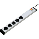 Type F - German Schuko 5 Gang Power Distribution Unit, 1.5m Cable, 16A, 250 V, Surge Protected