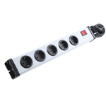 Type F - German Schuko 5 Gang Power Distribution Unit, 1.5m Cable, 16A, 250 V