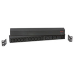 IEC C13, IEC C19 2, 10 Gang Power Distribution Unit, 2.5m Cable, 16A, 120 → 240 V