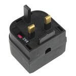 PowerConnections Europe to UK Mains Connector Converter, Rated At 2.5A