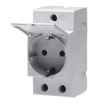 ABB Grey 1 Gang Plug Socket, 16A, Type F - German Schuko, Indoor Use