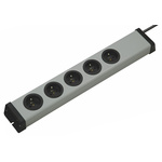 Type E - French 5 Gang Power Distribution Unit, 1.5m Cable, 16A, 250 V