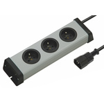 Type E - French 3 Gang Power Distribution Unit, 1.5m Cable, 16A, 250 V