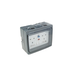Timeguard 13A, BS Fixing, Active, 2 Gang RCD Socket, Thermoplastic, Surface Mount, Switched, IP66, Outdoor, 230 V ac,