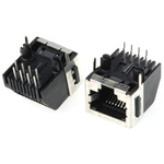 TE Connectivity 5555141 Series Female RJ45 Connector, Through Hole, Cat3