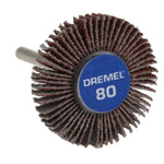 Dremel Aluminium Oxide Flap Wheel, 28.6mm Diameter, P80 Grit