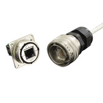 Amphenol RJF Series Female RJ45 Connector, Jam Nut, Cat5e
