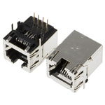 Hirose TM21R Series Female RJ45 Connector, Through Hole, Cat5e, STP Shield