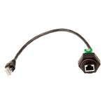 TE Connectivity 1546414 Series Male to Female RJ45 Connector, Panel Mount, Cat5