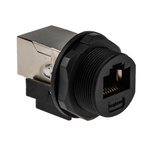 Amphenol RJ45F7RJ Series Female RJ45 Connector, Panel Mount