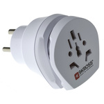 RS PRO Australia, China, Europe, Italy, Switzerland, UK, USA to Denmark, Europe Travel Adapter, Rated At 16A