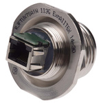 Amphenol Socapex RJFTVX Series Female RJ45 Connector, Jam Nut, Cat5e