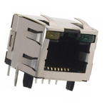 TE Connectivity 2-406549 Series Female RJ45 Connector, PCB Mount, Cat5