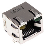 TE Connectivity 6339191 Series Female RJ45 Connector, PCB Mount, Cat5