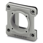 Phoenix Contact, VS-08-A-RJ45/MOD-1-IP 67 Panel Mounting Frame for use with Keystone Modular Socket Inserts