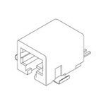 Molex 43743 Series Female RJ45 Connector, Surface Mount, Cat3