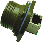 Amphenol RJFTV Series Female RJ45 Connector, Jam Nut, Cat5e