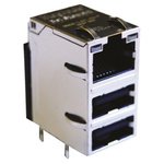 Bel-Stewart MagJack Series Female RJ45 Connector, Through Hole, STP Shield