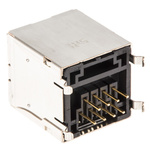 Hirose TM11R Series Female RJ45 Connector, Through Hole, Cat3, STP Shield
