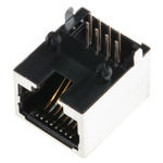 Hirose TM11R Series Female RJ45 Connector, Through Hole, Cat3, STP Shield