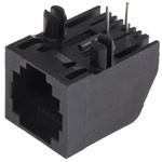 TE Connectivity 5555165 Series Female RJ11 Connector, Through Hole, Cat3, UTP Shield