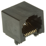Molex 43860 Series Female RJ45 Connector, Through Hole, Cat3