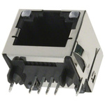 Molex 43860 Series Female RJ45 Connector, Through Hole, Cat3