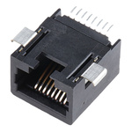 Molex 43743 Series Female RJ45 Connector, Surface Mount, Cat3