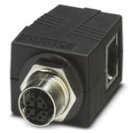 Phoenix Contact VS-BH-M12FSX Series Female RJ45 Connector, Rear Mount, Cat6a