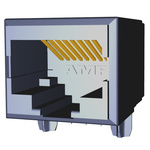 TE Connectivity 5558341 Series Female RJ45 Connector, PCB Mount, Cat5e