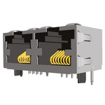 TE Connectivity 6116522 Series Female RJ45 Connector, PCB Mount, Cat5, STP Shield