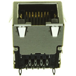 TE Connectivity 1888250 Series Female RJ45 Connector, PCB Mount, Cat5, STP Shield