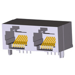 TE Connectivity 5406526 Series Female RJ45 Connector, PCB Mount, Cat5