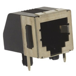 TE Connectivity 5555140 Series Female RJ14 Connector, PCB Mount, Cat3, STP Shield