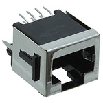 TE Connectivity 100616 Series Female RJ45 Connector, Through Hole, Cat3