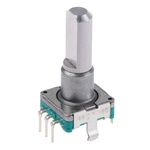 Alps Alpine 15 Pulse Incremental Mechanical Rotary Encoder with a 6 mm Flat Shaft (Not Indexed), Through Hole