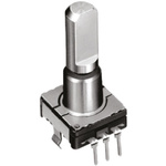 Alps Alpine 9 Pulse Incremental Mechanical Rotary Encoder with a 6 mm Flat Shaft (Not Indexed), Through Hole