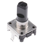Alps Alpine 24 Pulse Incremental Mechanical Rotary Encoder with a 6 mm Flat Shaft (Not Indexed), Through Hole