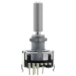 Alps Alpine 18 Pulse Incremental Mechanical Rotary Encoder with a 6 mm Flat Shaft (Not Indexed), Through Hole