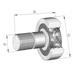 Stud Type Track Roller Track Roller KR5202-2RS, 40mm OD