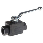 Parker Phosphated Steel Line Mounting Hydraulic Ball Valve, KH3/8CFX G 3/8