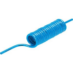 Festo Coil Tube 4mm Diameter, 1m Long Blue TPE 10 bar