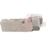 Solenoid Valve; 5 port; 2 posit single; base mt; 110VAC; L plug w/o conn